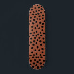 Leopard Print Dots Rust Terracotta Cheetah Spots Mini Skateboard Bräda 18,5 Cm<br><div class="desc">Utskrift på djur - Leopard-utskrifter - örntoner - brun / rost.</div>