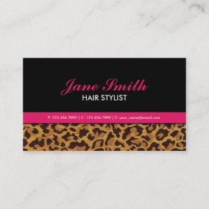 Leopard Print Elegant Classy Modern Professionell Visitkort