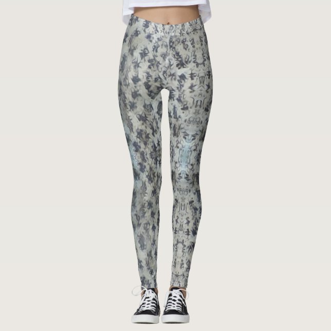 Leopard Print Flowing Stil Legging (Framsida)
