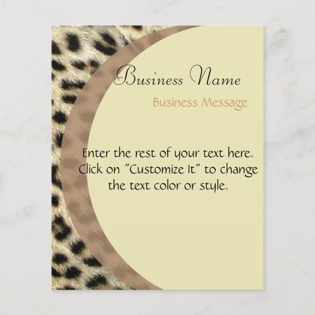 Leopard Print Flyer (Framsidan)