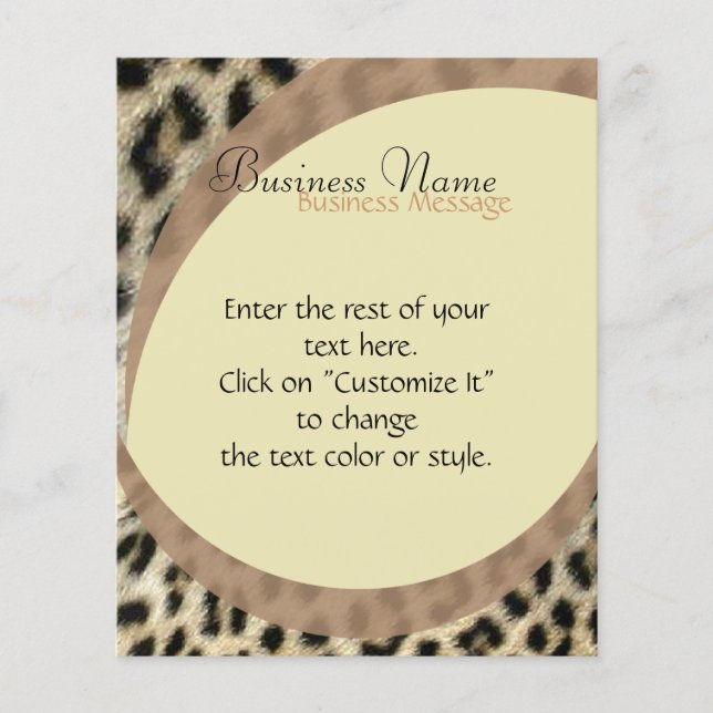 Leopard Print Flyer (Framsidan)