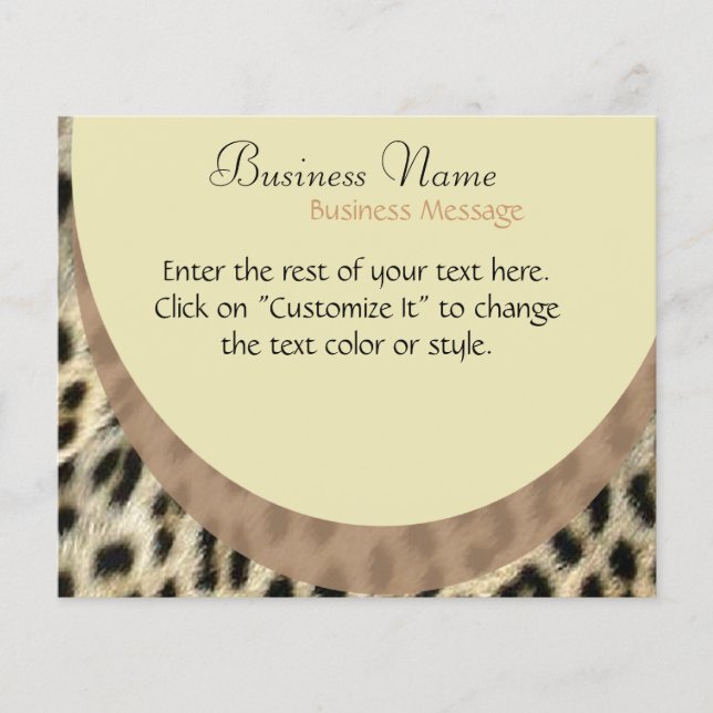 Leopard Print Flyer (Framsidan)