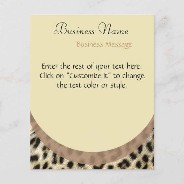 Leopard Print Flyer (Framsidan)