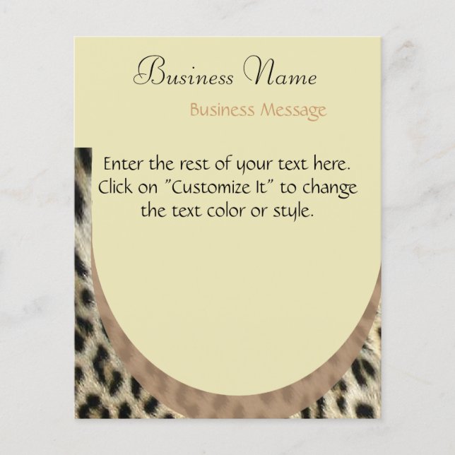 Leopard Print Flyer (Framsidan)