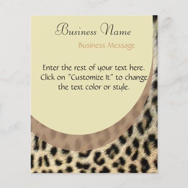 Leopard Print Flyer (Framsidan)