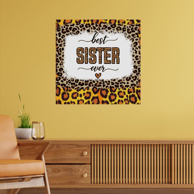 Leopard print for Best syster Poster (Vardagsrum 2)