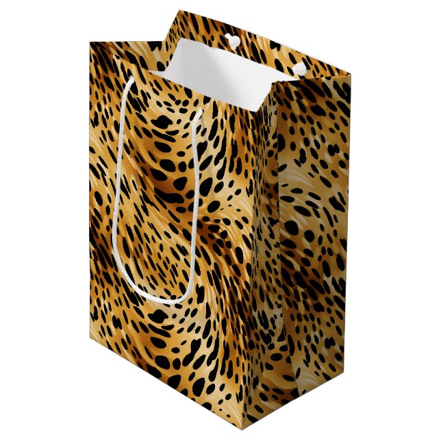 Leopard Print Gift Bag (Framsidan Vinklad)