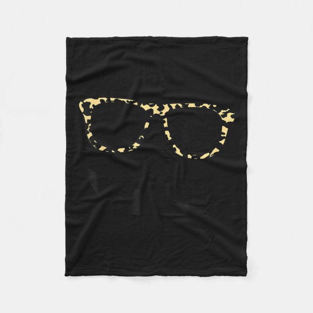 Leopard Print Gles Jack O Lantern Halloween For Wo Fleecefilt (Framsidan)