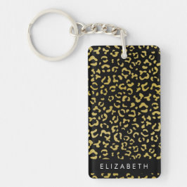 Leopard Print, Guld Leopard, Glitter, ditt namn
