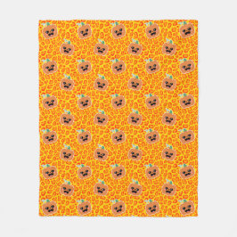Leopard print Halloween pattern Fleecefilt