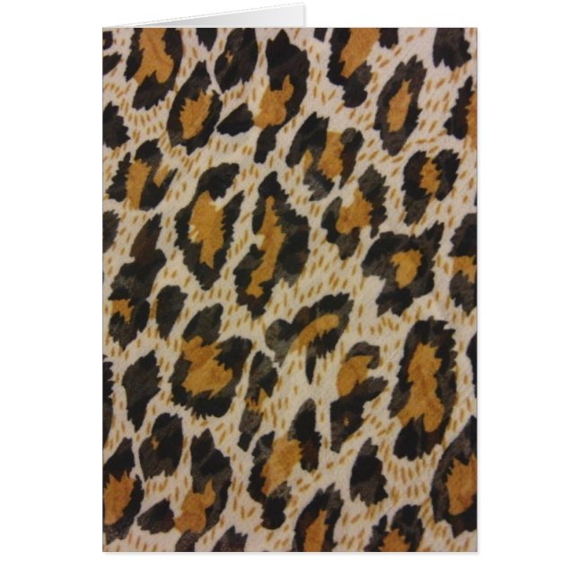 Leopard Print Hälsningskort (Framsidan)