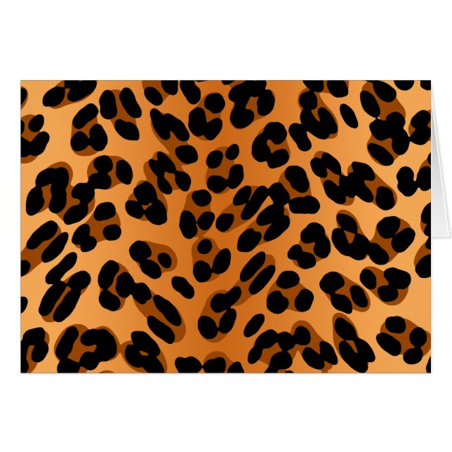 Leopard Print Hälsningskort (Framsidan Horizontal)