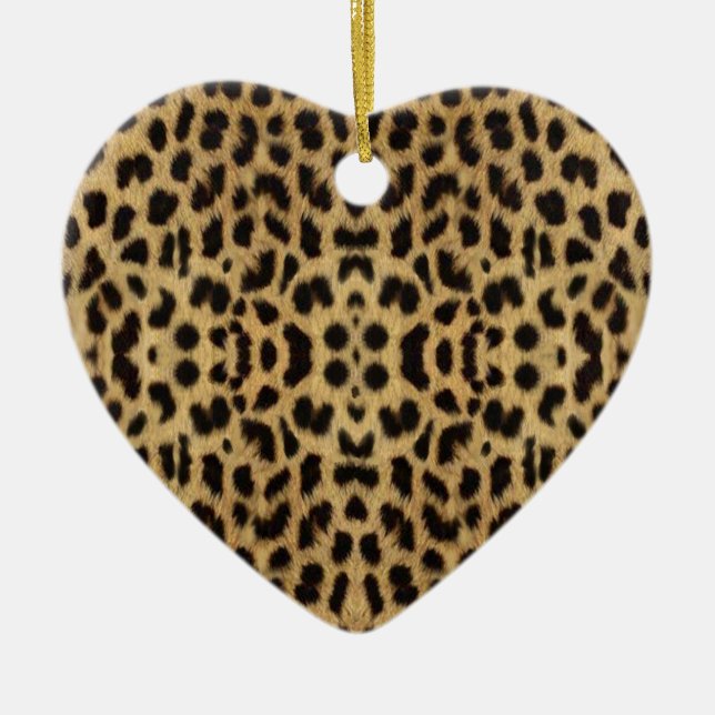 Leopard print Heart Ornament (Framsidan)