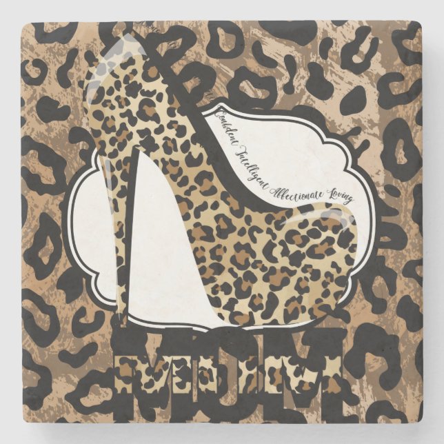 Leopard print High Heel Mode MAMMA Underlägg  (Framsidan)