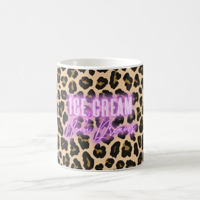 Leopard Print Ice Cream & Neon Dreams Mugg (Center)