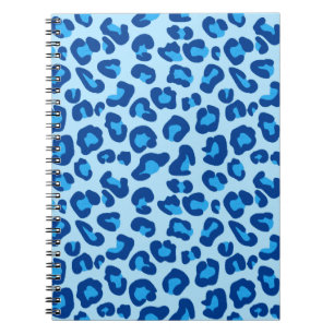 Leopard Print in Light Chambray to Mörk Denim Blue Anteckningsbok