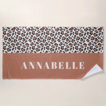 Leopard print initial snyggt modern terra cotta