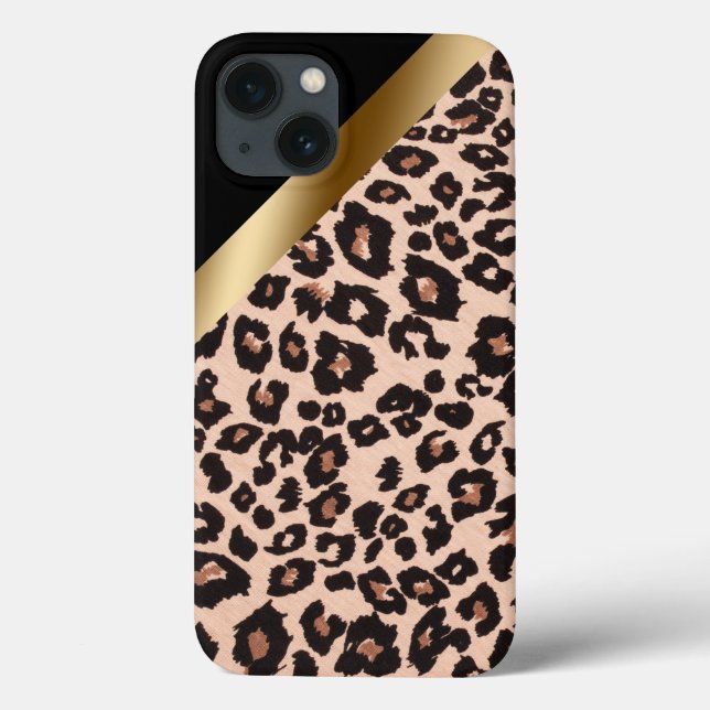 Leopard Print iPhone 13 Fodral (Baksida)