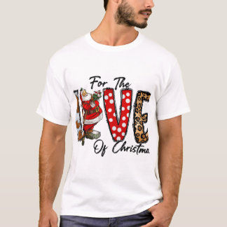 Leopard Print JULEN KÄRLEK Buffalo Randig Jul T Shirt