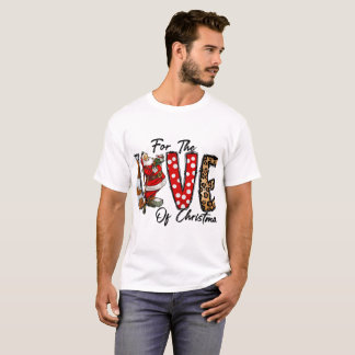 Leopard Print JULEN KÄRLEK Buffalo Randig Jul T Shirt