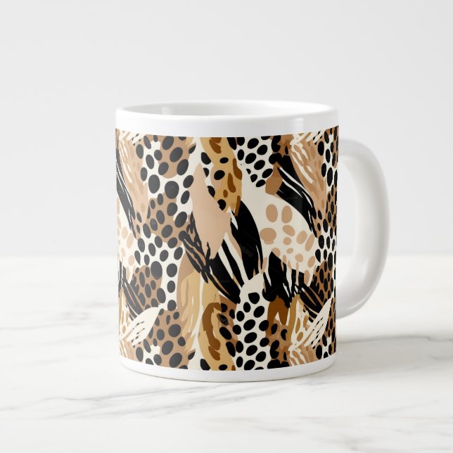 Leopard Print Jumbo Mugg (Framsida höger)