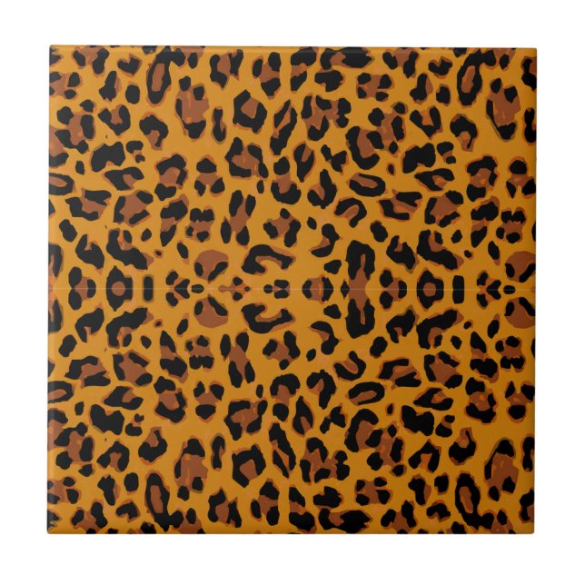 Leopard Print Kakelplatta (Framsidan)