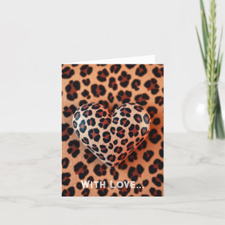 Leopard Print Kärlek Helgkort