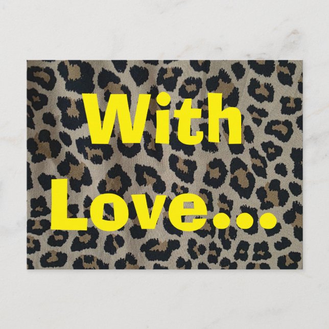 Leopard Print Kärlek Vykort (Framsida)