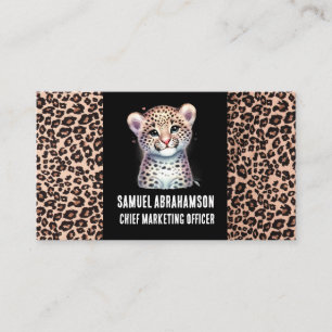 Leopard Print Kawaii Premier Visitkort