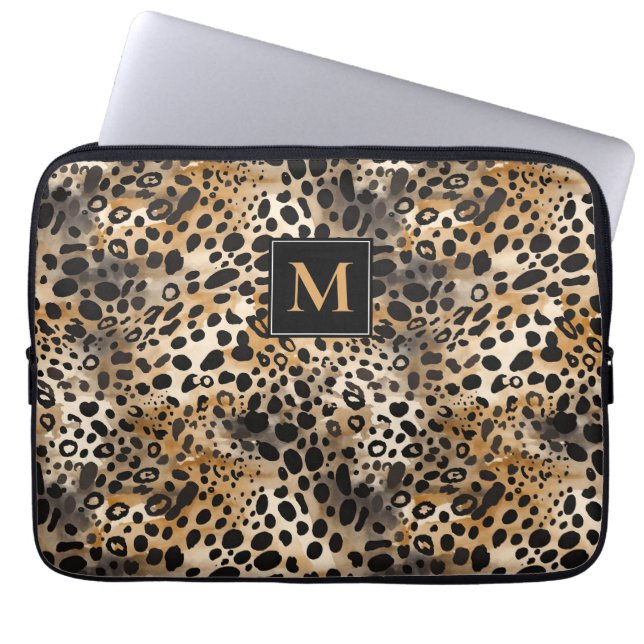Leopard Print Laptop Fodral (Framsidan)