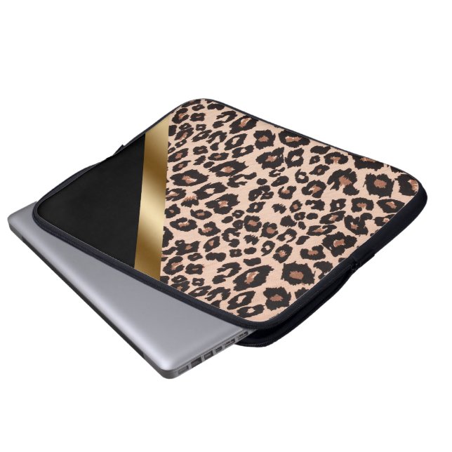 Leopard Print Laptop sleeve (Framre botten)