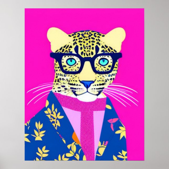 Leopard Print, Leopard Gift, Leopard art, Leopard  Poster (Framsidan)