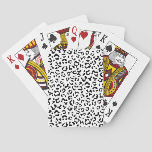 Leopard Print, leopard Spots, Black and White Casinokort