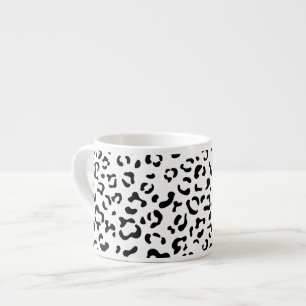 Leopard Print, leopard Spots, Black and White Espressomugg