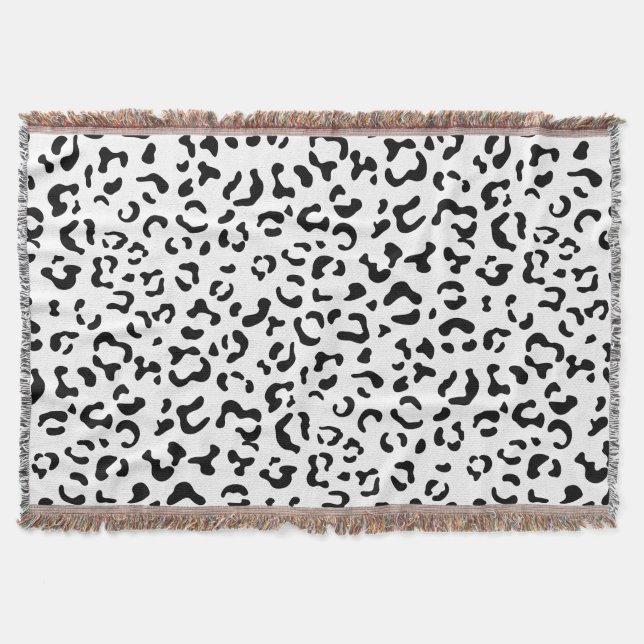 Leopard Print, leopard Spots, Black and White Filt (Framsidan)
