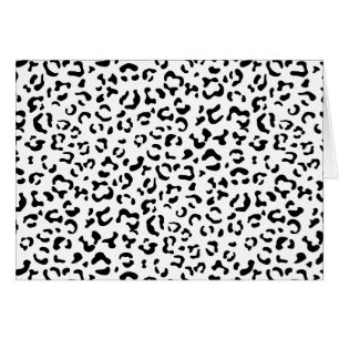 Leopard Print, leopard Spots, Black and White Hälsningskort