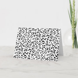 Leopard Print, leopard Spots, Black and White Kort