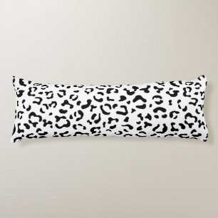 Leopard Print, leopard Spots, Black and White Kroppskudde