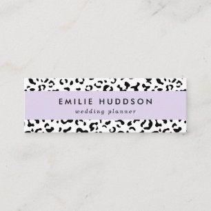 Leopard Print, leopard Spots, Black and White Mini Visitkort