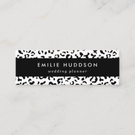 Leopard Print, leopard Spots, Black and White Mini Visitkort