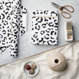 Leopard Print, leopard Spots, Black and White Presentpapper