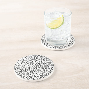 Leopard Print, leopard Spots, Black and White Underlägg