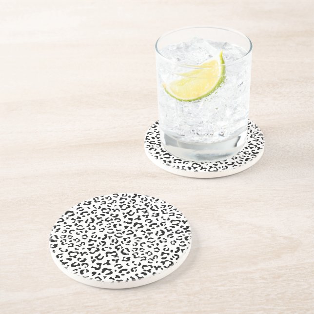 Leopard Print, leopard Spots, Black and White Underlägg (Sidan)