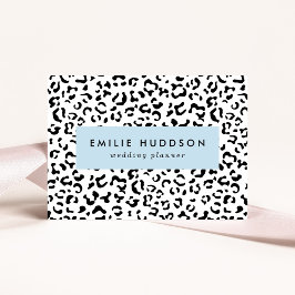 Leopard Print, leopard Spots, Black and White Visitkort