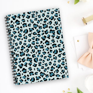 Leopard Print, leopard Spots, Blue Leopard Anteckningsbok