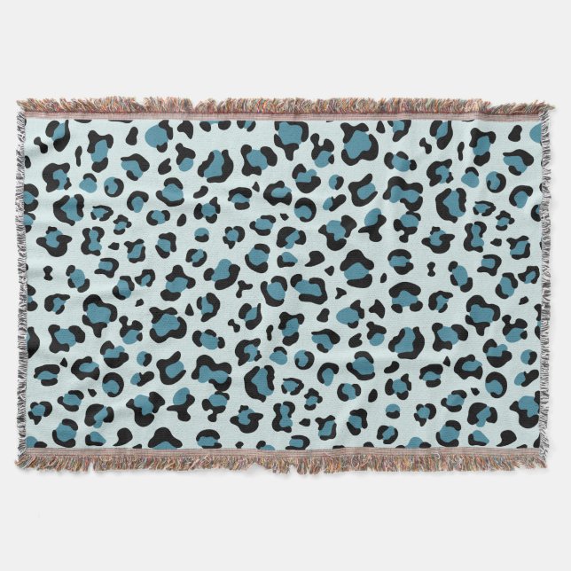 Leopard Print, leopard Spots, Blue Leopard Filt (Framsidan)