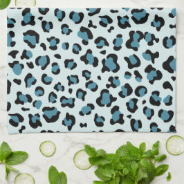 Leopard Print, leopard Spots, Blue Leopard Kökshandduk