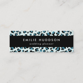 Leopard Print, leopard Spots, Blue Leopard Mini Visitkort