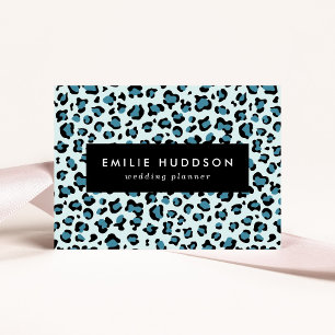 Leopard Print, leopard Spots, Blue Leopard Visitkort