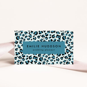 Leopard Print, leopard Spots, Blue Leopard Visitkort